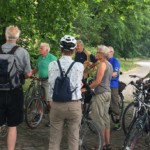 1. Stopp am Persiusturm (22 Meter) vom historischen Gut Bornim. Das von Ludwig Persius 1844 im Stil einer italienischen Villa errichtet Gutshaus brannte 1945 aus. (Foto: Fides Mahrla)