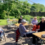 Erste Rast in der Fontane Klause in Petzow.