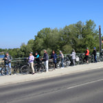 Die Gruppe auf der Baumgartenbrücke.
