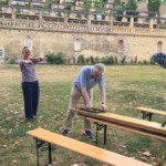 Unser bewährte Aufbauteam. Foto: Fides Mahrla