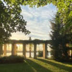 Pergola in der Abendsonne