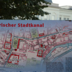 Der historische Stadtkanal auf
temporärer Infotafel.