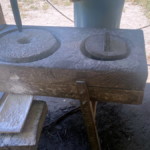 Mühlsteine zum Mahlen von Getreide