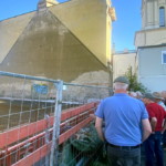 Rückseite des Südportals. Für die Unterfangung des Portals musste ein mittlerer, siebenstelliger Betrag aufgewendet werden.