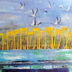 Christian Heinze „Reden-Fliegen", Öl auf Leinwand, 2024