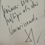 Zitat an der Wand