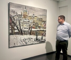 Markus Wicke erzählt die Entstehung dieses Bildes „Wintertag an der Freundschaftsinsel" bei eiskaltem Wetter.